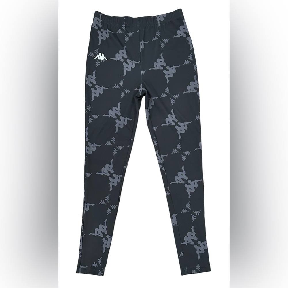 Kappa Women’s Black & Gray Leggings Athletic Athleisure Yoga Gym Sportswear